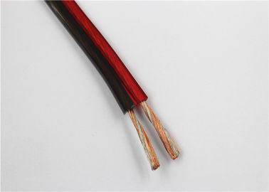 câble cuivre multi de fil de haut-parleur de fil de PVC d'isolation rouge et noire de 2awg