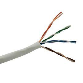 CE adapté aux besoins du client RoHS de câble de réseau de LAN de veste de PVC du câble Ethernet Cat6